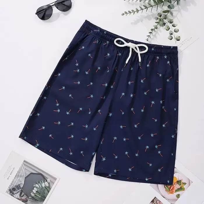 Men quick-dry printed beach shorts